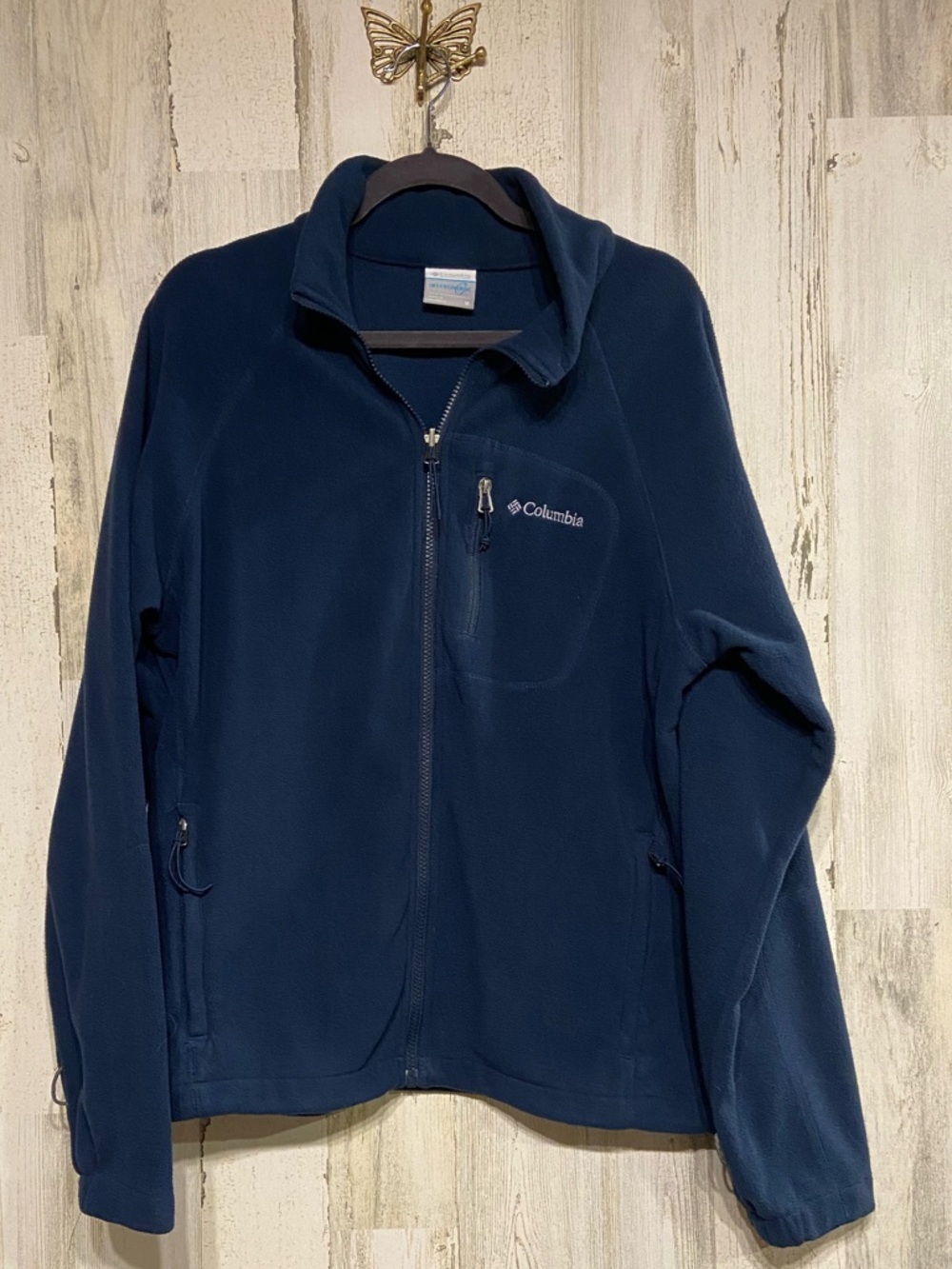 Columbia Men’s Blue Zip Up Fleece Jacket Medium